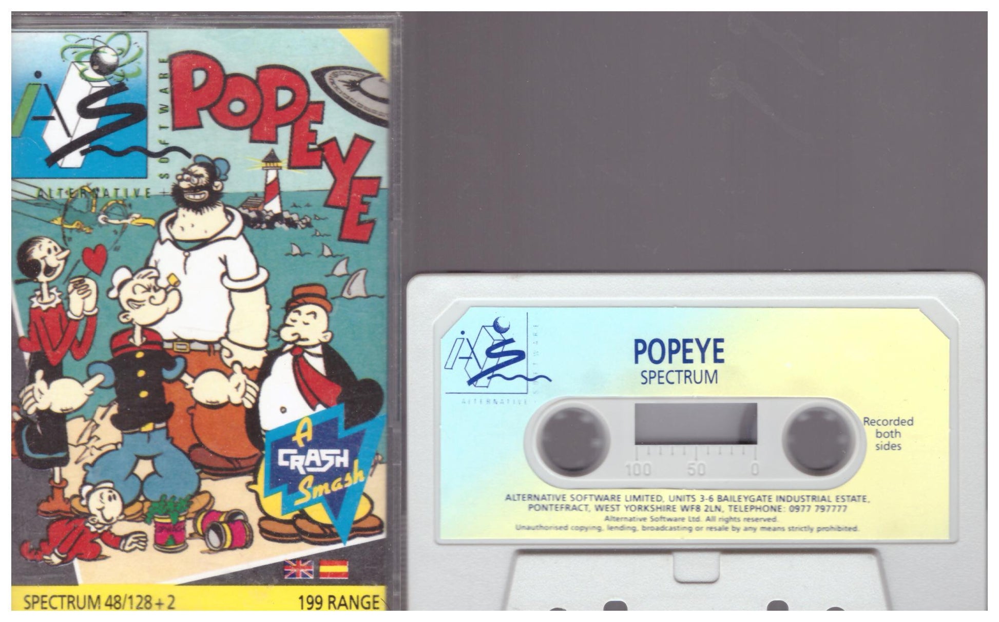 Popeye for ZX Spectrum from Alternative Software (AS144)