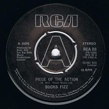 7" 45RPM Piece Of The Action/Took It To The Limit by Bucks Fizz from RCA