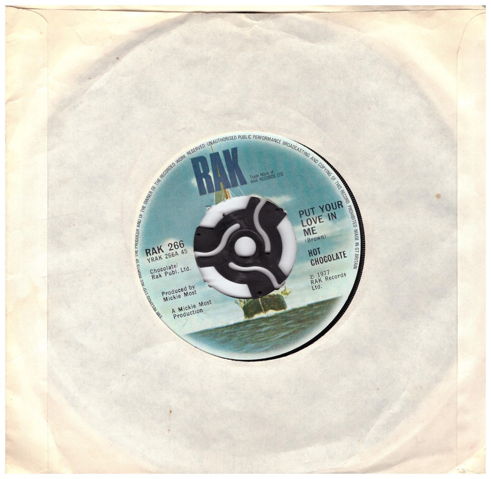 7" 45RPM Put Your Love In Me/Let Them Be The Judge by Hot Chocolate from RAK