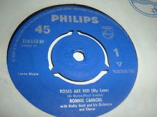 7" 45RPM Roses Are Red (My Love)/Wishing Star by Ronnie Carroll from Philips