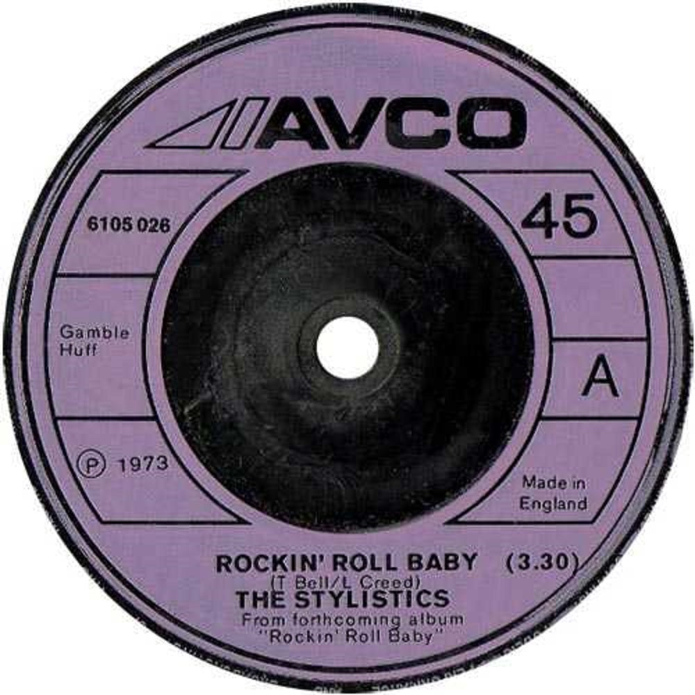 7" 45RPM Rockin' Roll Baby/Make It Last by The Stylistics from Avco