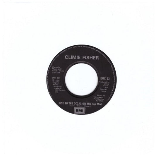 7" 45RPM Rise To The Occasion (Hip-Hop Mix)/Mental Block by Climie Fisher from EMI (EMX 33)