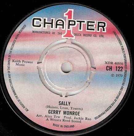 7" 45RPM Sally/You Always Hurt The One You Love by Gerry Monroe from Chapter 1