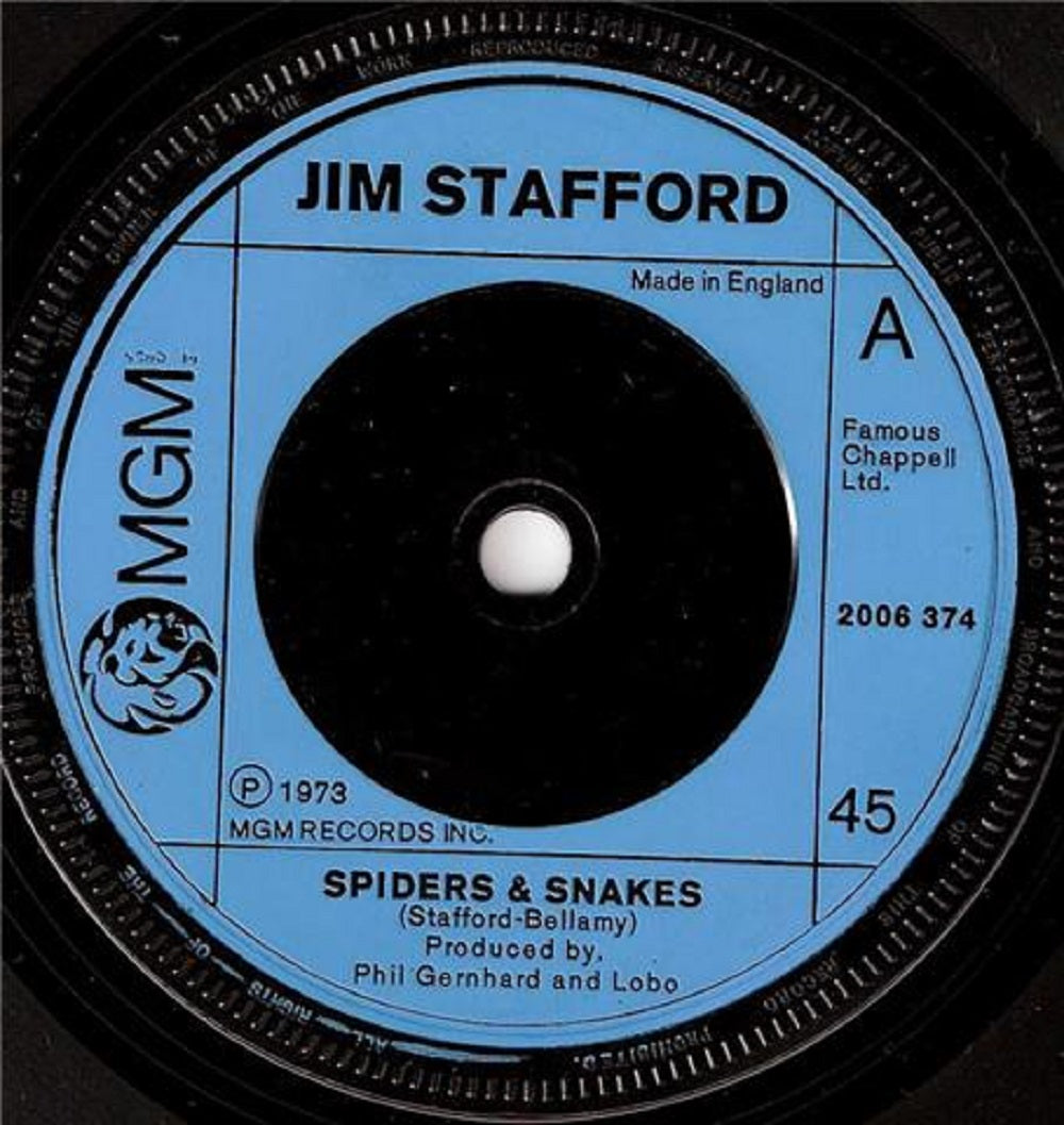 7" 45RPM Spiders & Snakes/Undecided by Jim Stafford from MGM