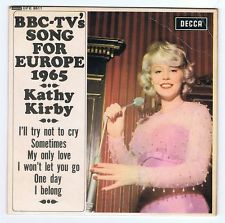 7" 45RPM BBC TV's Song For Europe 1965 EP by Kathy Kirby from Decca