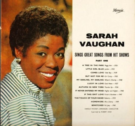 Sings Great Songs from Hit Shows by Sarah Vaughan from Memoir