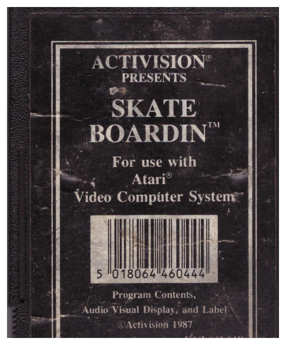 Skate Boardin for Atari 2600/VCS from Activision (EAZ-042-04B)