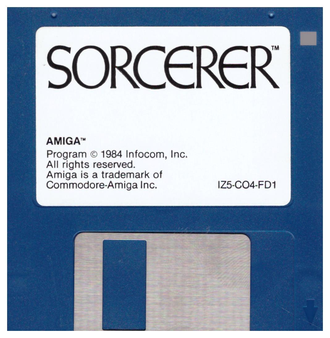 Sorcerer game for Commodore Amiga, Infocom text-based adventure, retro gaming Sorcerer, classic interactive fiction game