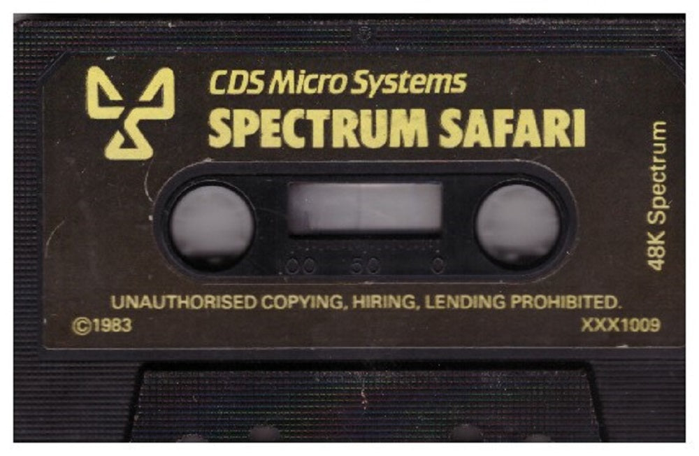 Spectrum Safari Tape Only for ZX Spectrum from CDS Micro Systems (XXX 1009)