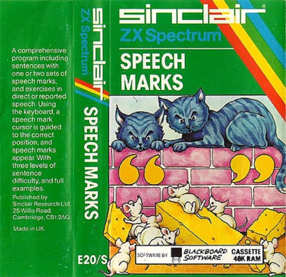 Speech Marks for ZX Spectrum from Blackboard Software/Sinclair (E20/S)