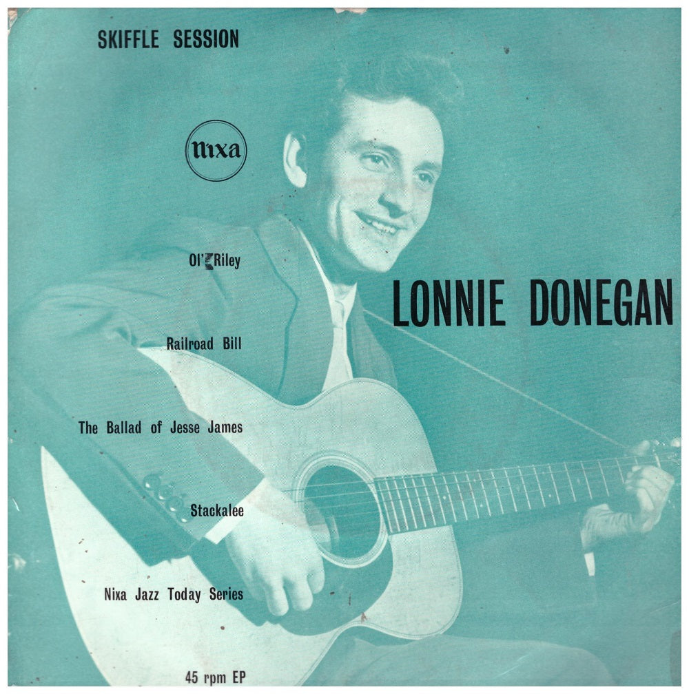 7" 45RPM Skiffle Session EP by Lonnie Donegan from PYE Nixa (NJE 1017)