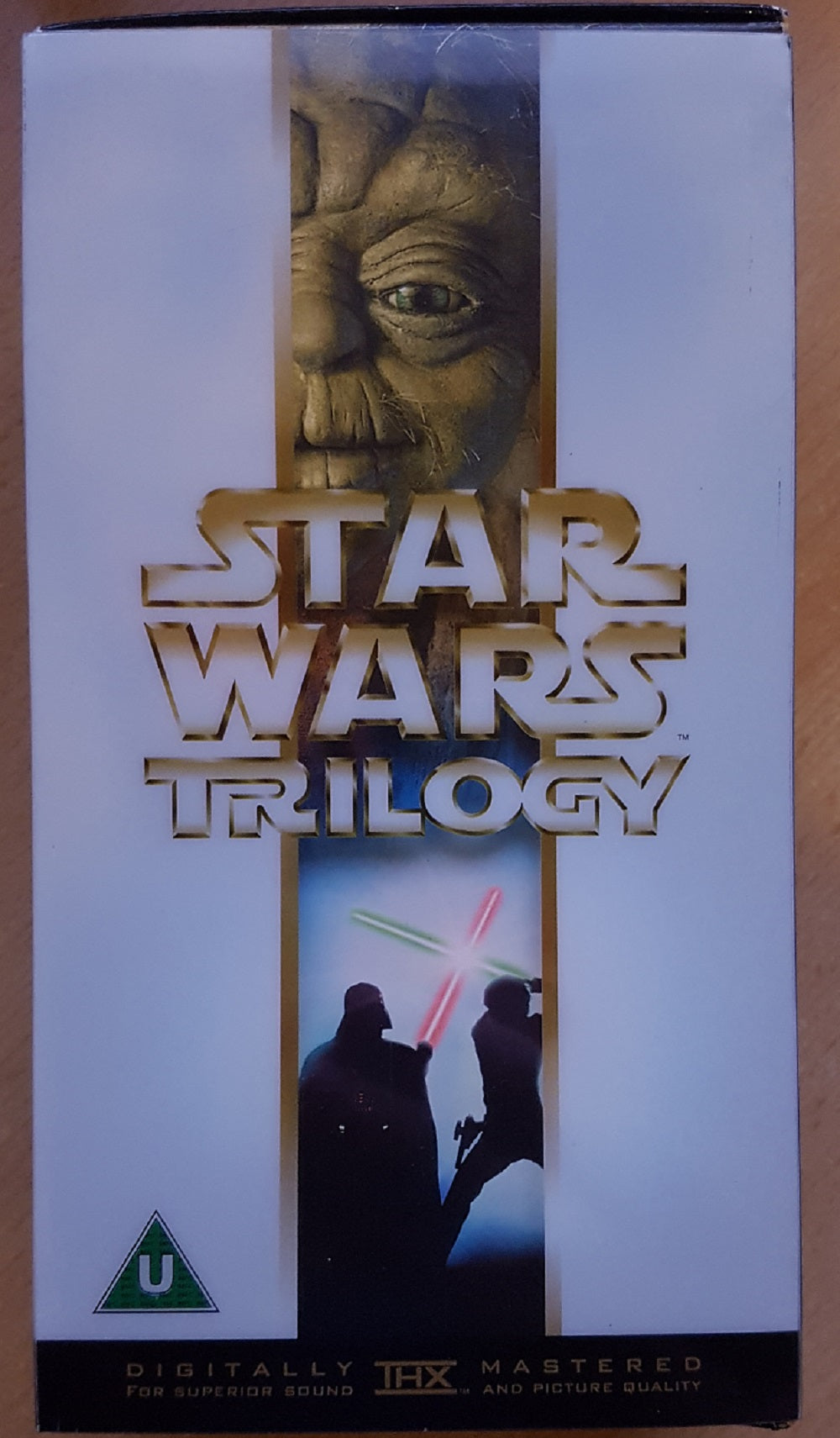 Star Wars Trilogy VHS box set featuring A New Hope, The Empire Strikes Back and Return of the Jedi by 20th Century Fox & Lucasfilm.