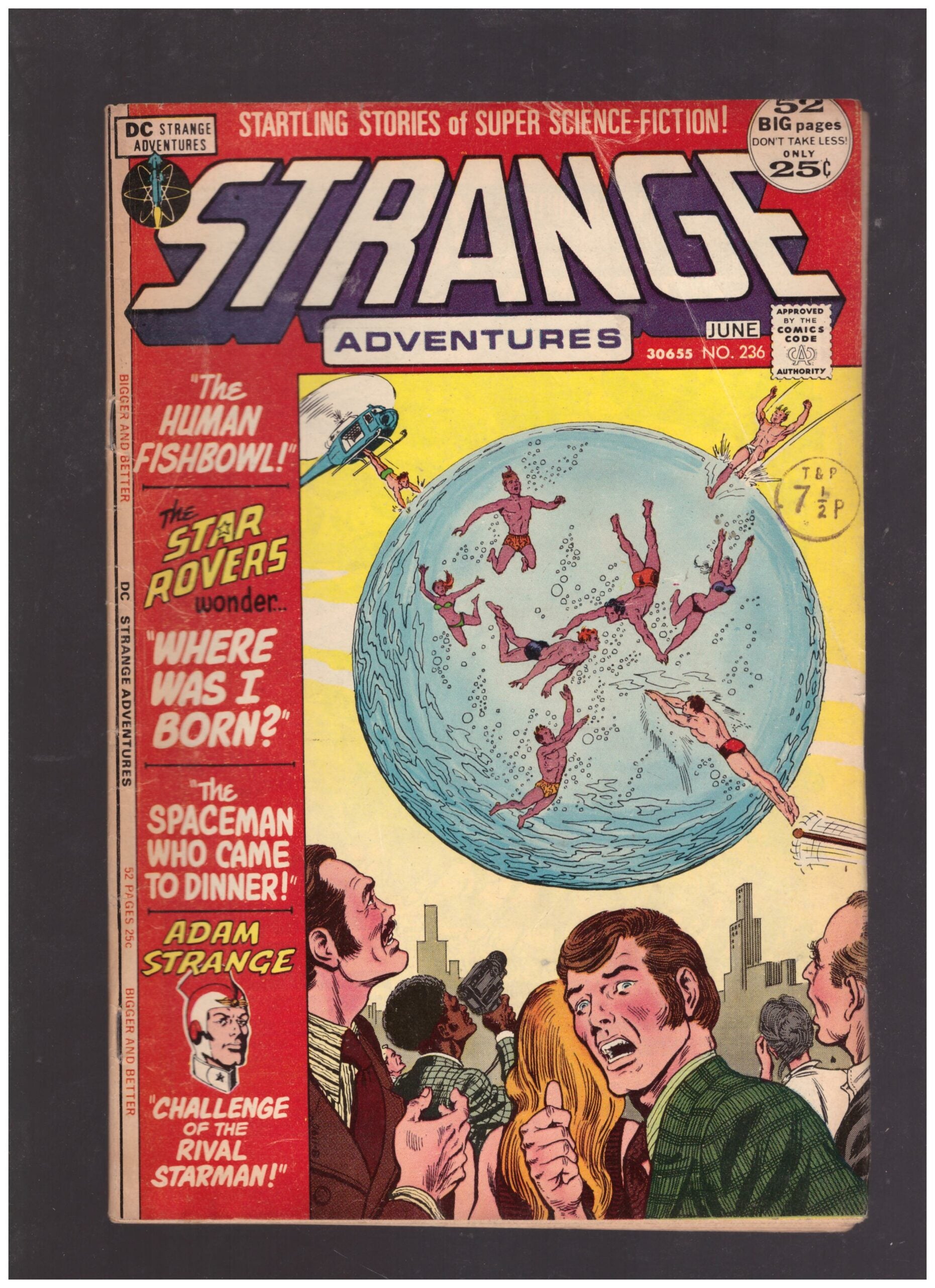 Strange Adventures #236 comic, DC Comics Strange Adventures June 1972, vintage sci-fi comic book, Strange Adventures issue 236