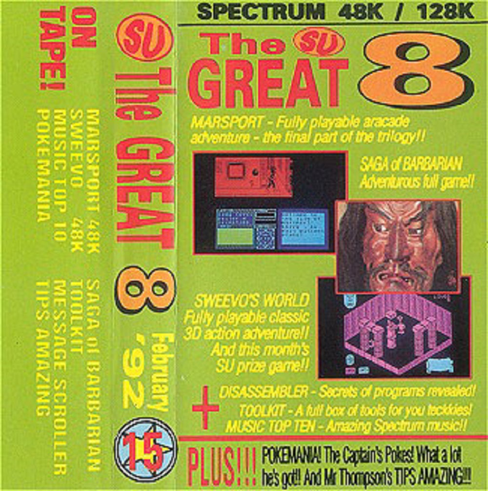 Sinclair User 120: Great Eight 9 February 1992 Covertape for ZX Spectrum