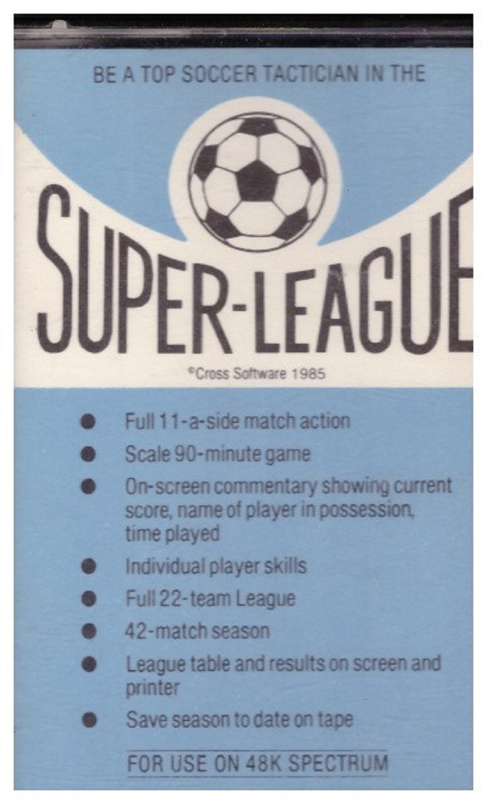 Super-League for ZX Spectrum from Cross Software