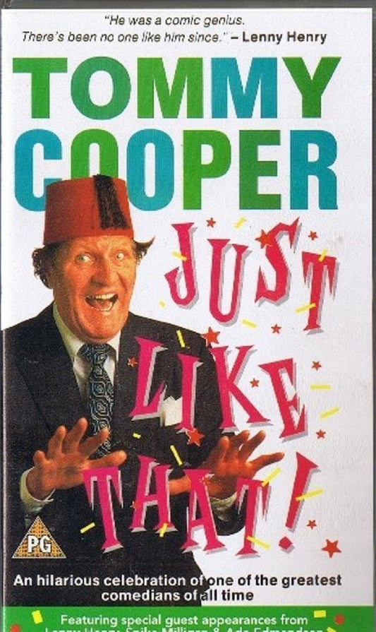 Tommy Cooper VHS, Tommy Cooper Just Like That, vintage British comedy VHS, classic Tommy Cooper routines