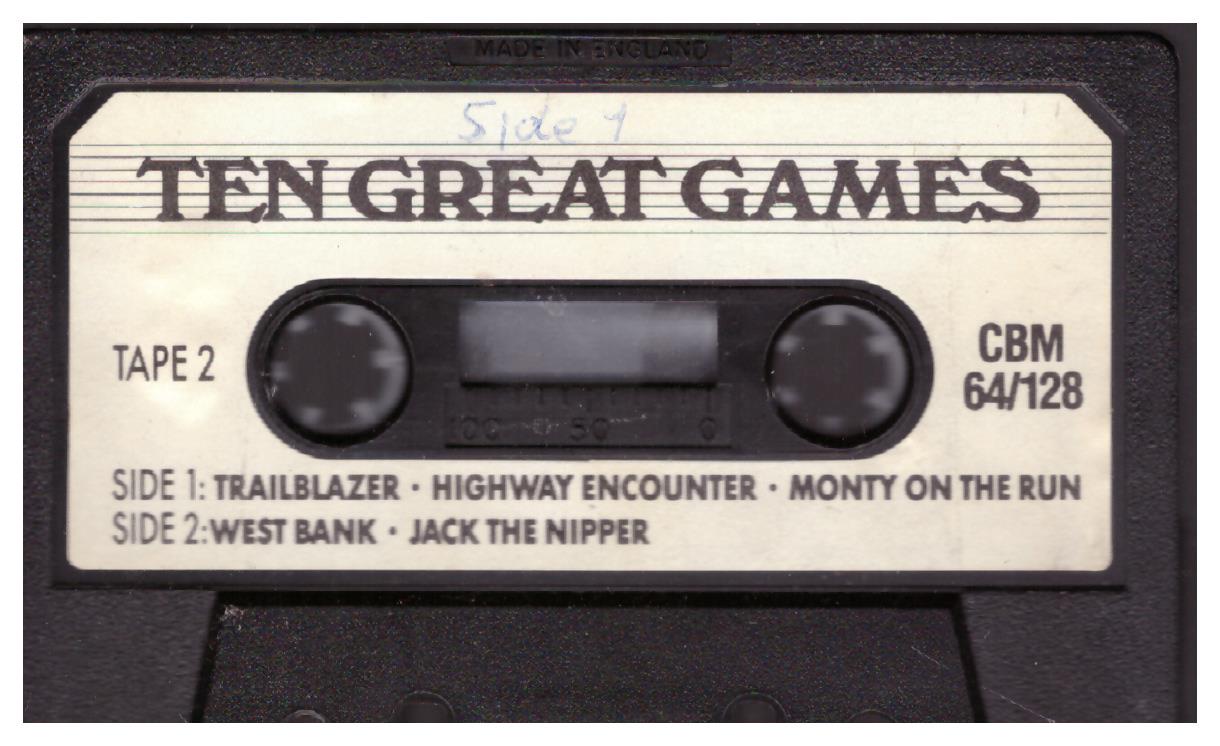 10 Great Games Tape 2 Tape Only for Commodore 64 from Gremlin