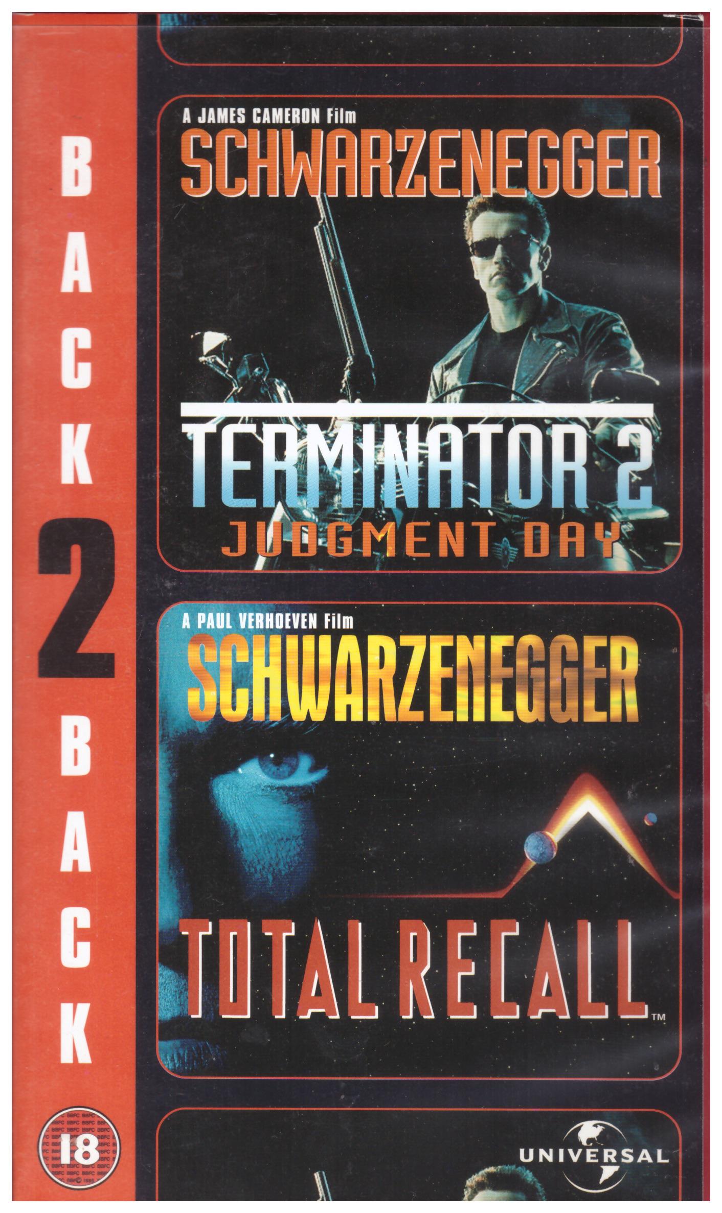 Terminator 2/Total Recall VHS from Universal (903 8993)