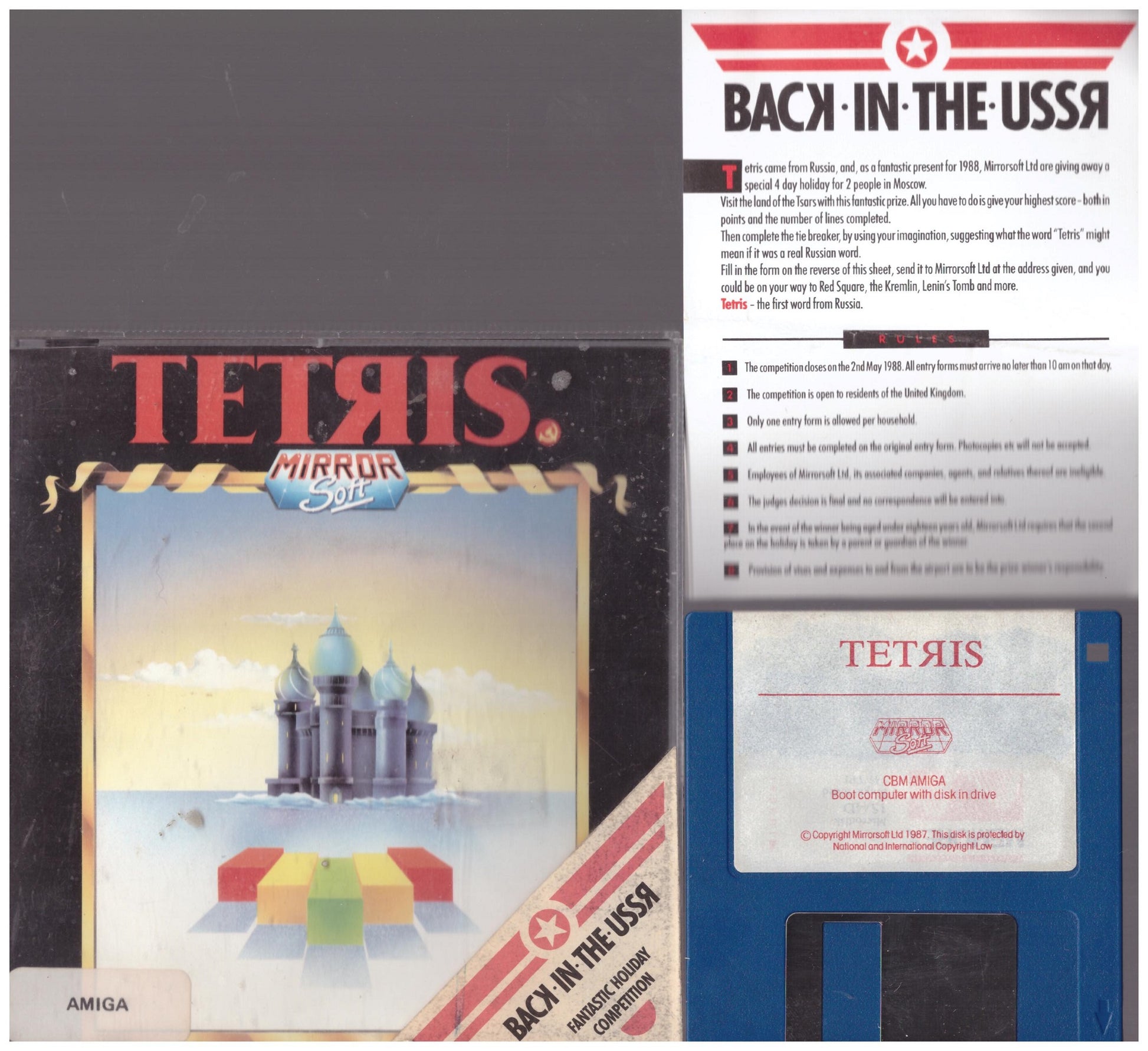 Tetris for Commodore Amiga from Mirrorsoft