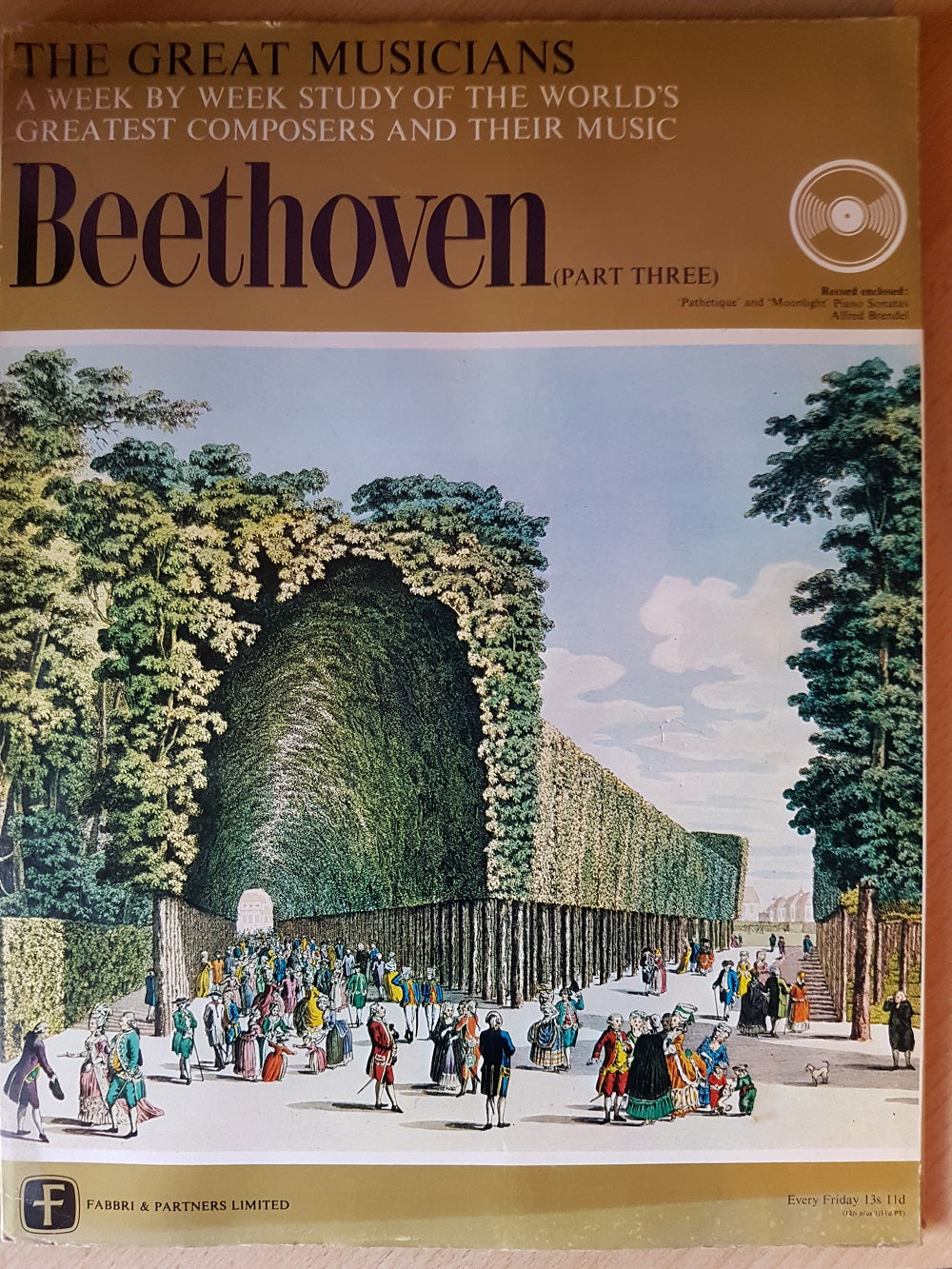 10" 33RPM The Great Musicians: Beethoven (Part Three) by Fabbri & Partners Limited (TGM-07-078)