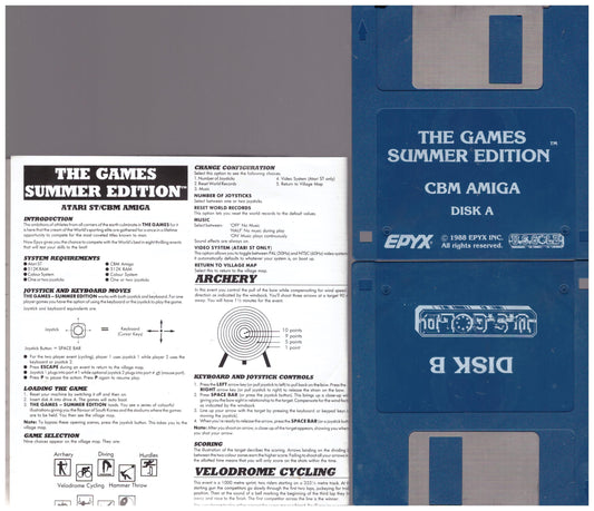 The Games: Summer Edition for Commodore Amiga from U.S. Gold