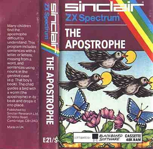 The Apostrophe for ZX Spectrum from Blackboard Software/Sinclair (E21/S)