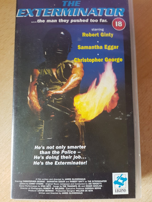 The Exterminator VHS from Legend (LGV 10004)