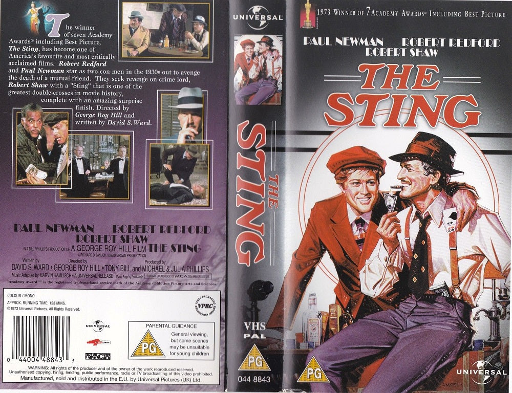 The Sting VHS from Universal (044 8843)