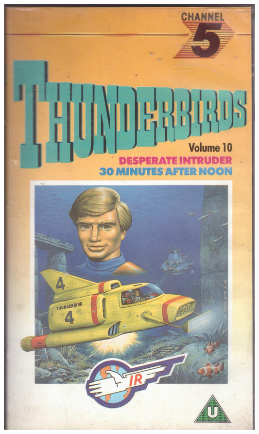 Thunderbirds Volume 10 VHS, Thunderbirds retro VHS, Thunderbirds sci-fi series, Channel 5 VHS