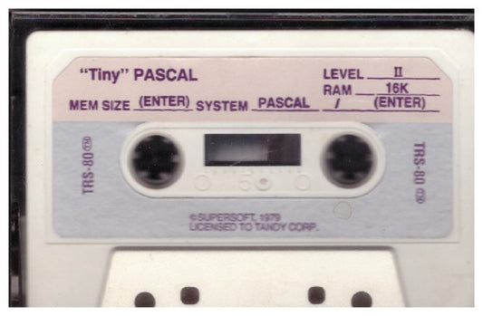 "Tiny" Pascal for Tandy TRS-80 from Supersoft/Tandy Corp
