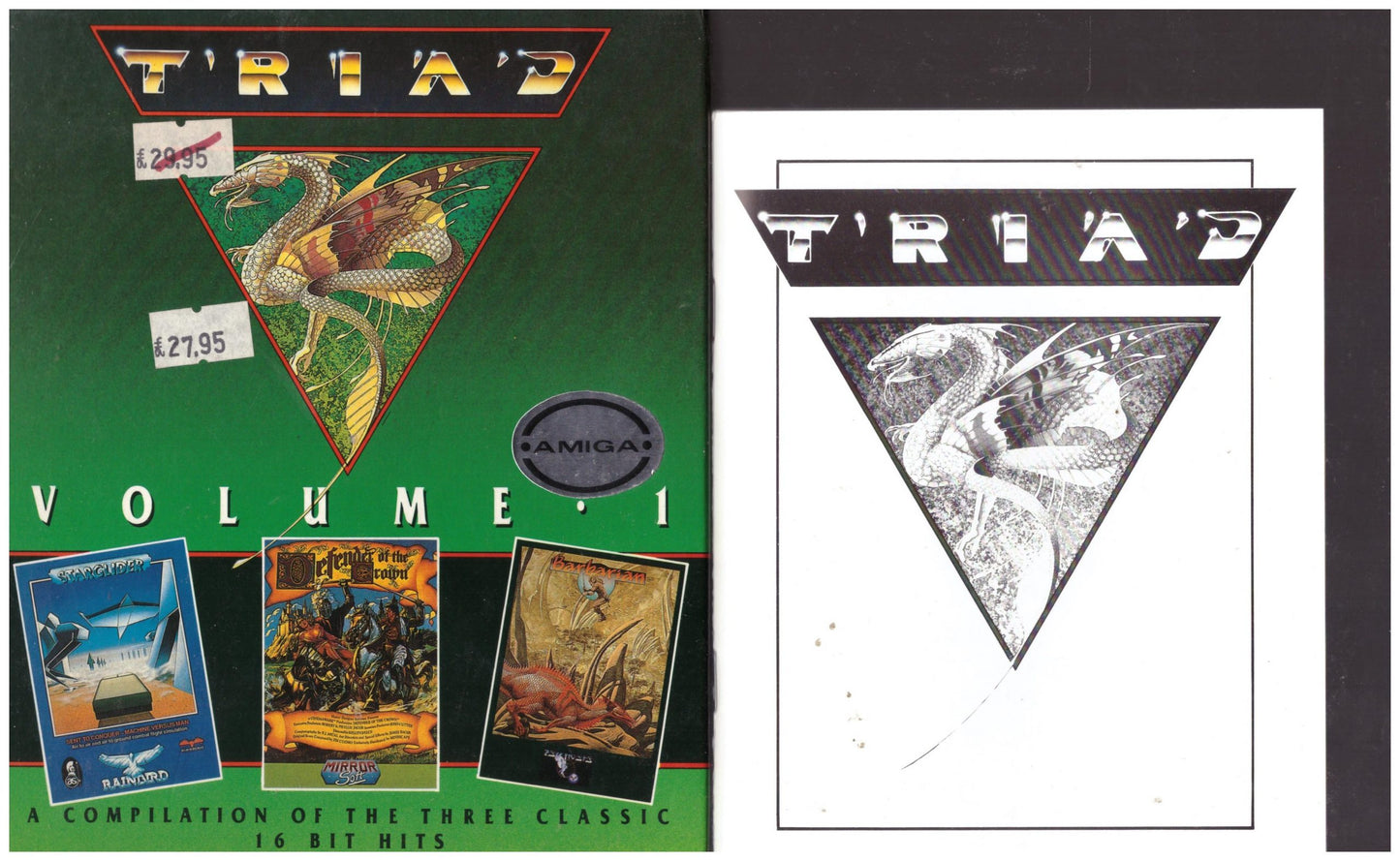 Triad Volume 1 for Commodore Amiga from Mirrorsoft