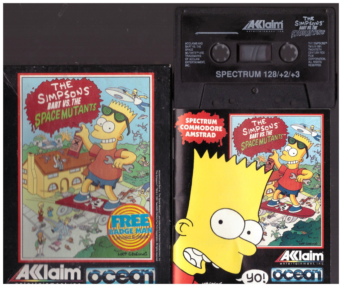 The Simpsons: Bart Vs. The Space Mutants for ZX Spectrum 128K from Ocean
