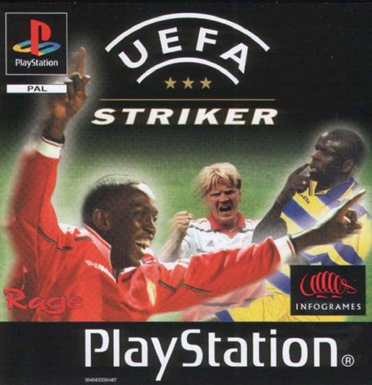 UEFA Striker PAL for Sony Playstation 1/PS1/PSX from Infogrames (SLES 01733)