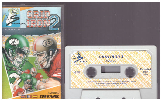 Grid Iron 2 Amstrad CPC game, Alternative Software AS 739, retro American Football game for Amstrad CPC