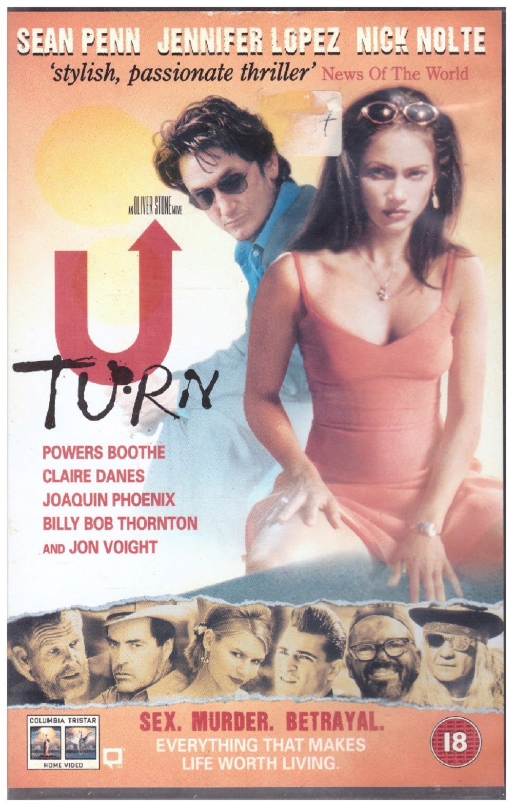 U Turn VHS from Columbia Tristar Home Video (CVT 26476)