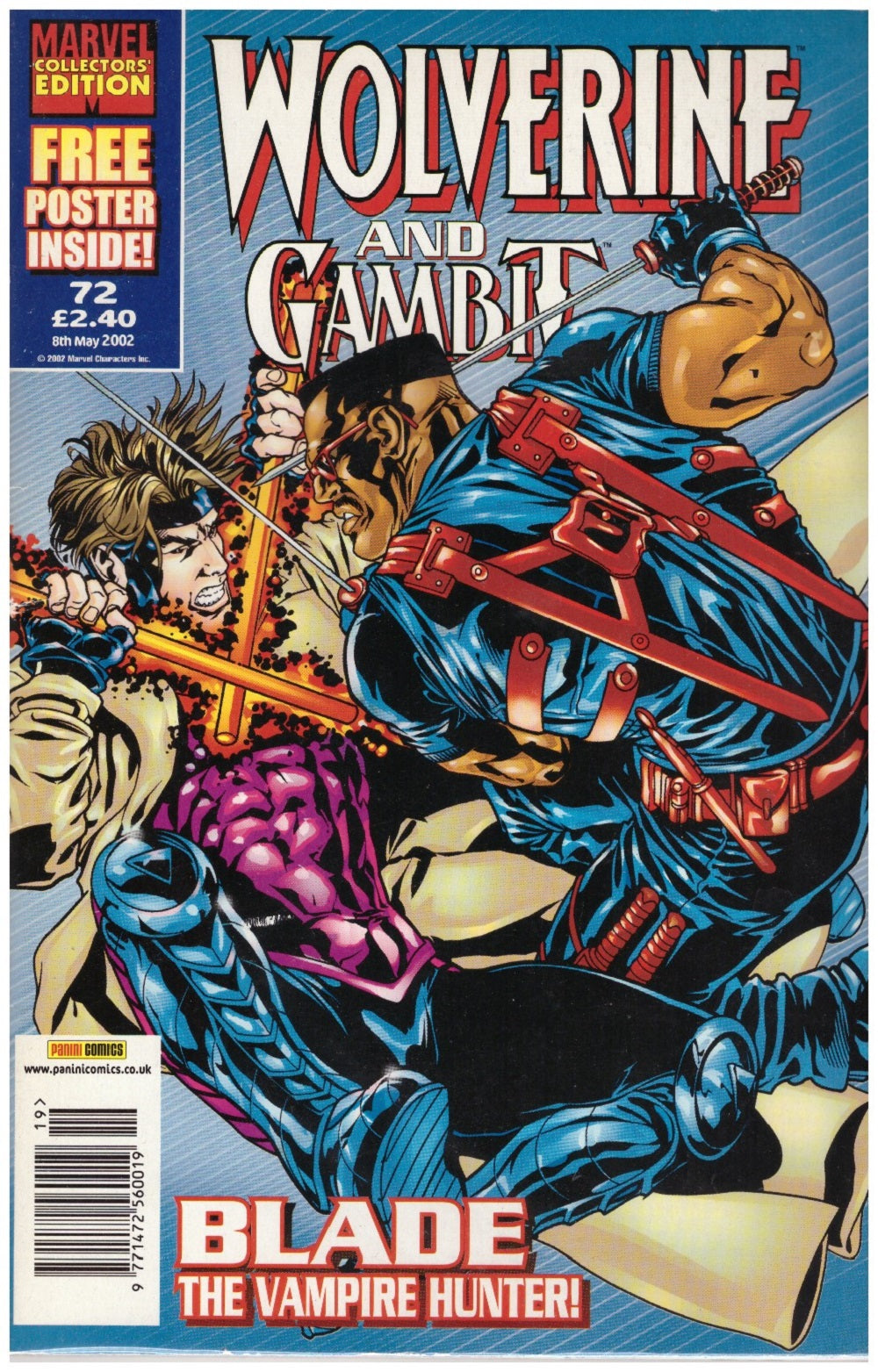 Wolverine and Gambit #72 comic from Marvel/Panini Comics UK, Wolverine and Gambit Marvel collectible issue