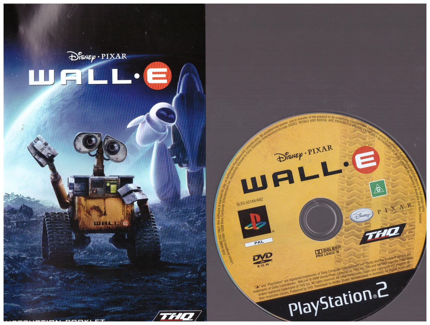 Wall E for Sony Playstation 2/PS2 from THQ (SLES 55184)