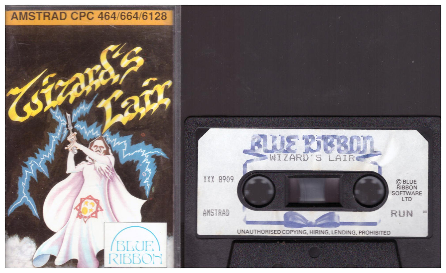 Wizard's Lair for Amstrad CPC by Blue Ribbon on Tape (XXX 8909)