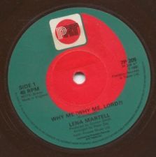 7" 45RPM Why Me (Why Me, Lord?)/Melencholy Sunday by Lena Martell from PRT