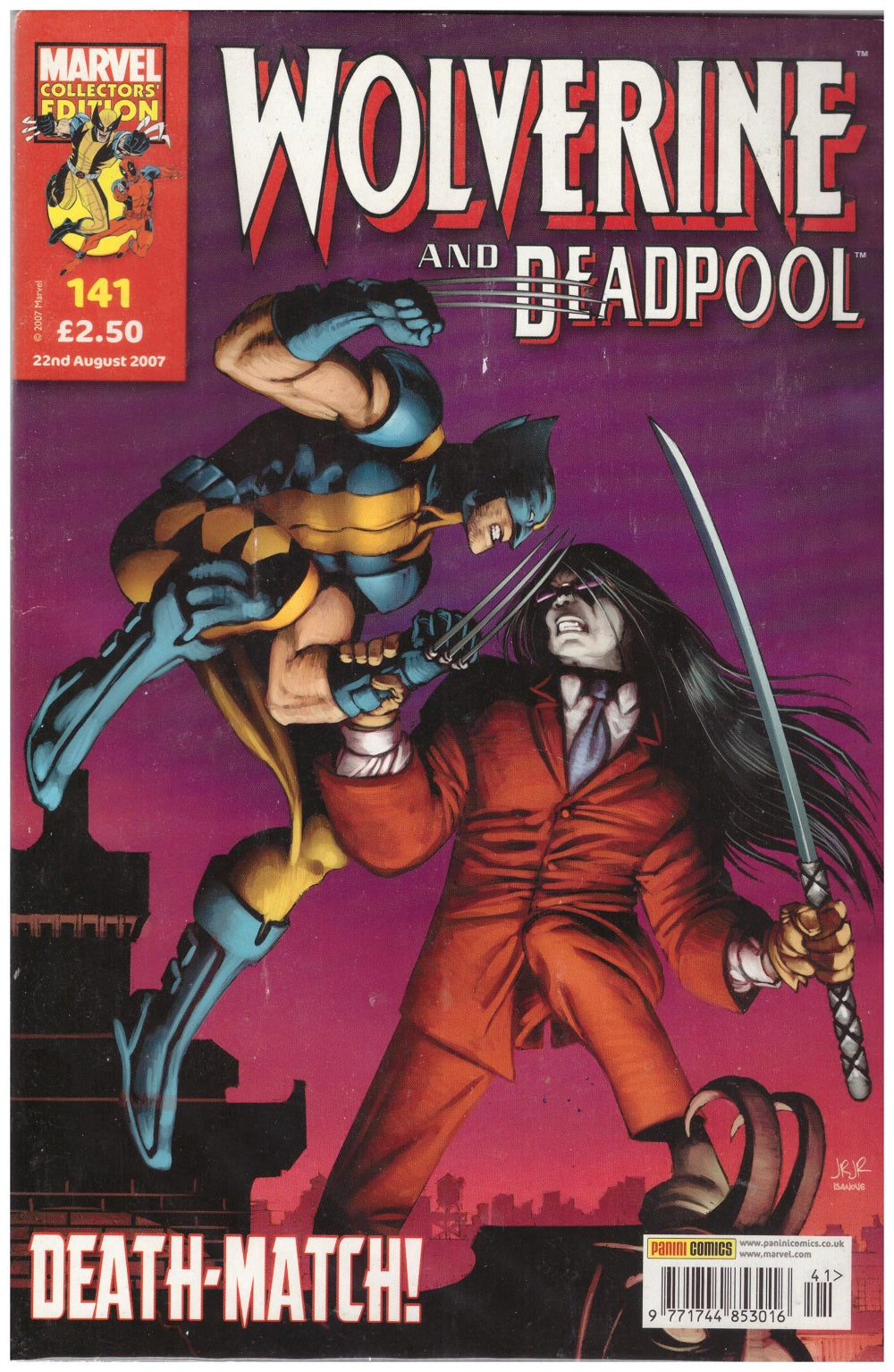 Wolverine and Deadpool #141 August 2007, Marvel/Panini Comics UK, Wolverine and Deadpool comic, retro Marvel comics, collectible Marvel UK comics