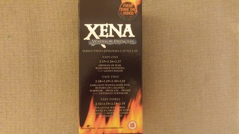 Xena: Warrior Princess Series 2 Episodes 2.25 To 2.35 on VHS from Universal