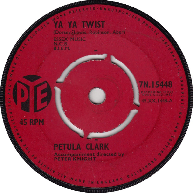 7" 45RPM Ya Ya Twist/Si C'est Oui, C'est Oui by Petula Clark from PYE